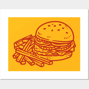 Burger lovers Posters and Art